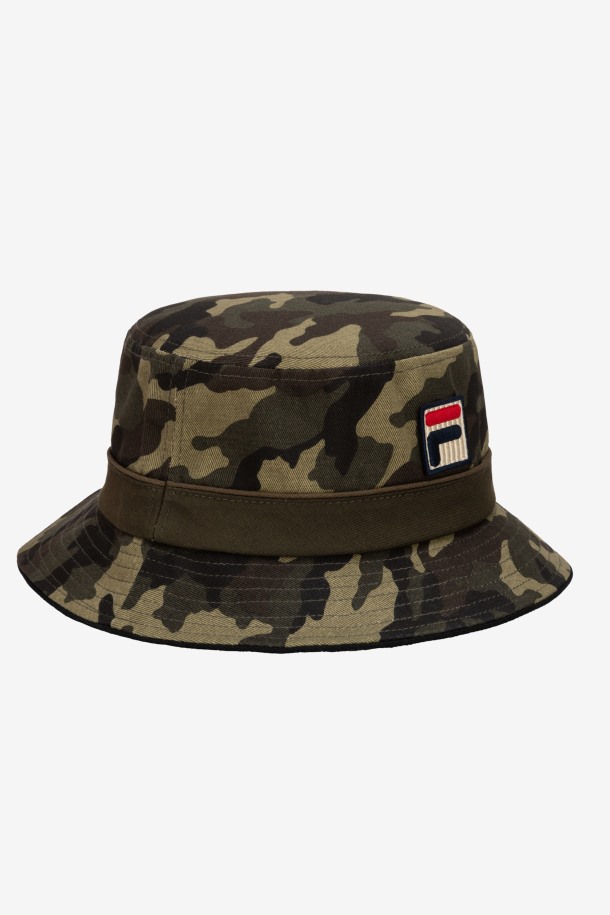 Gorra De Pescador Camo Camo Verde Militar Fila Outlet
