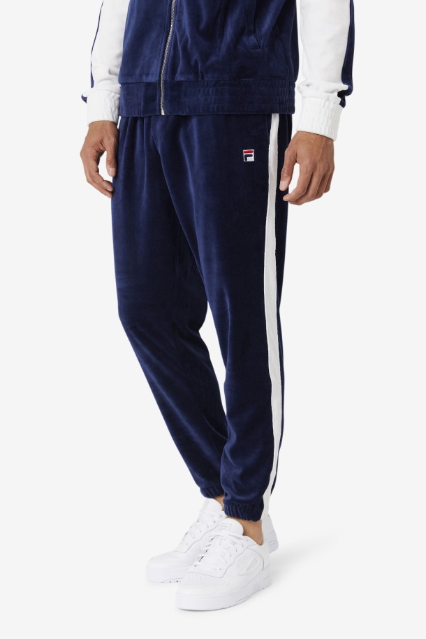 Pantalón Brice Terciopelo Azul Marino/blanco/rojo Fila Outlet