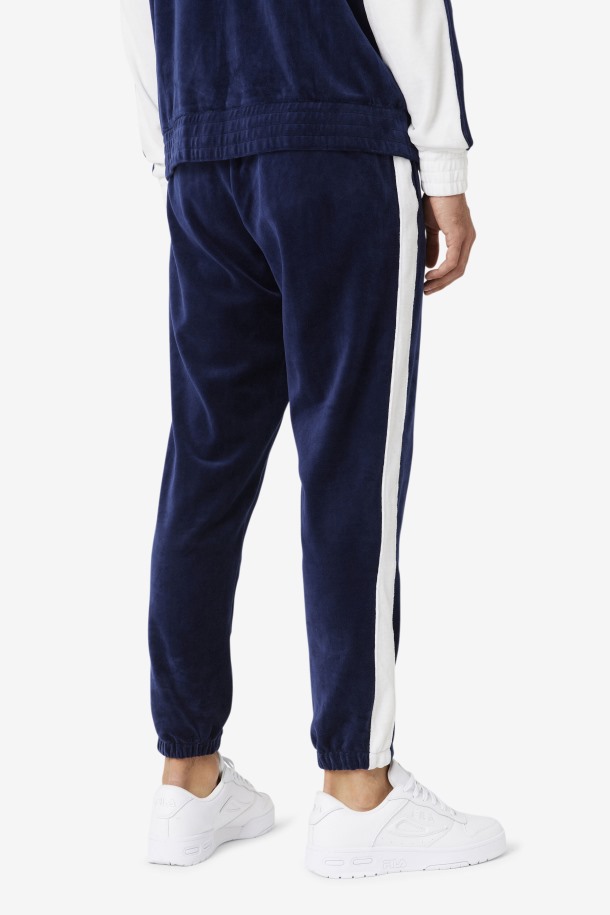 Pantalón Brice Terciopelo Azul Marino/blanco/rojo Fila Outlet
