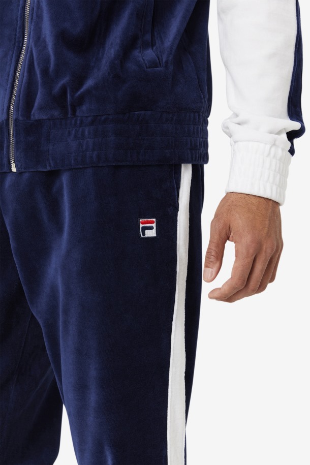 Pantalón Brice Terciopelo Azul Marino/blanco/rojo Fila Outlet