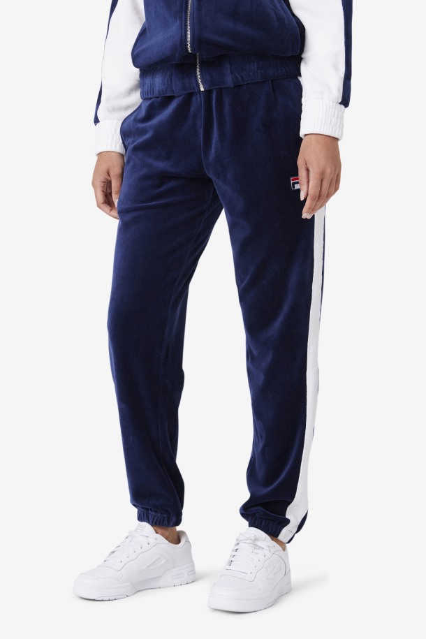 Pantalón Brice Terciopelo Azul Marino/blanco/rojo Fila Outlet