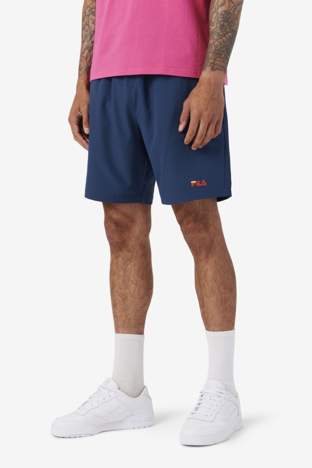 Ravini Short Azul Marino/amarillo/tomate Cherry Fila Outlet