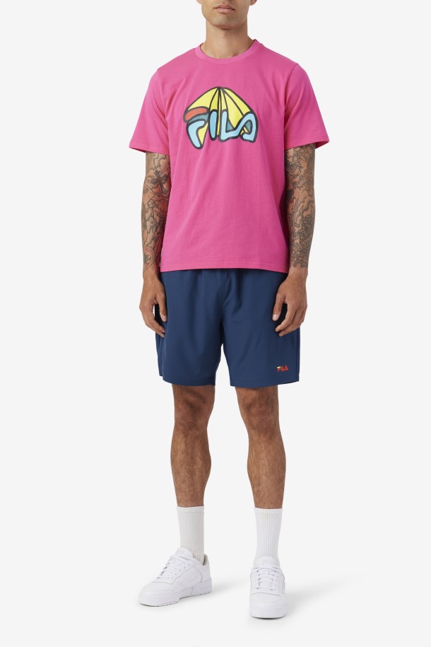 Ravini Short Azul Marino/amarillo/tomate Cherry Fila Outlet