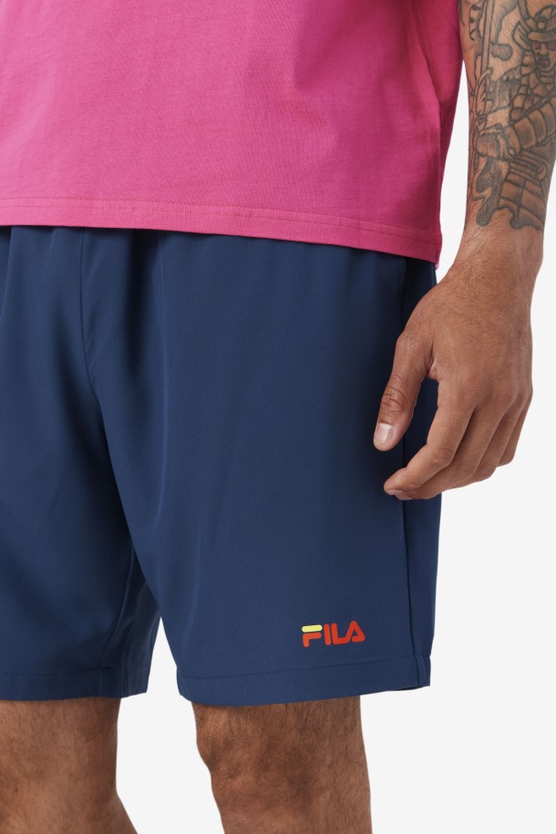 Ravini Short Azul Marino/amarillo/tomate Cherry Fila Outlet