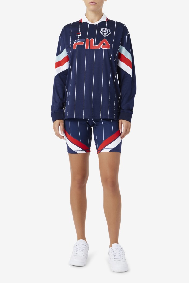 Yareli Bike Short Navy/red/white Fila Outlet Online