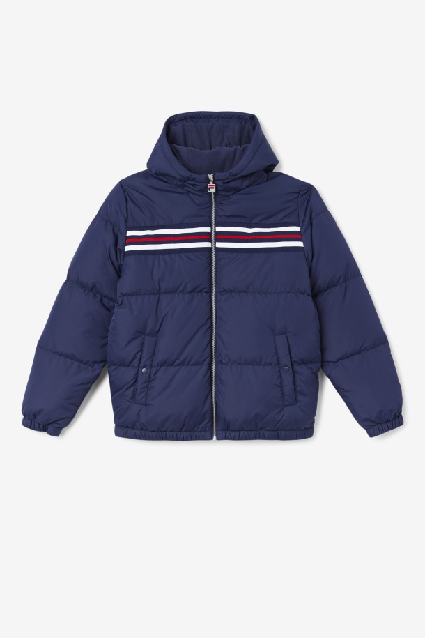 Chaqueta Acolchada Jake De Fila Outlets Azul Marino/rojo
