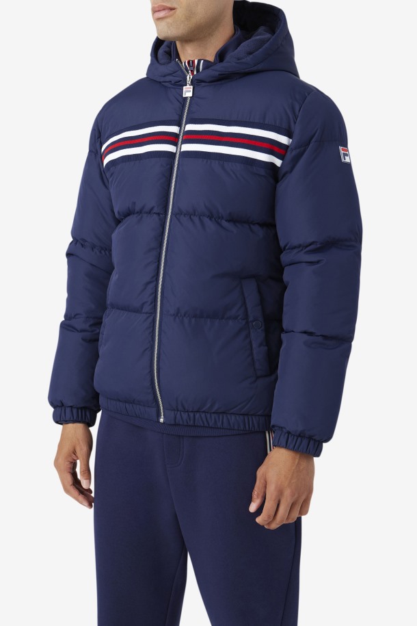 Chaqueta Acolchada Jake De Fila Outlets Azul Marino/rojo