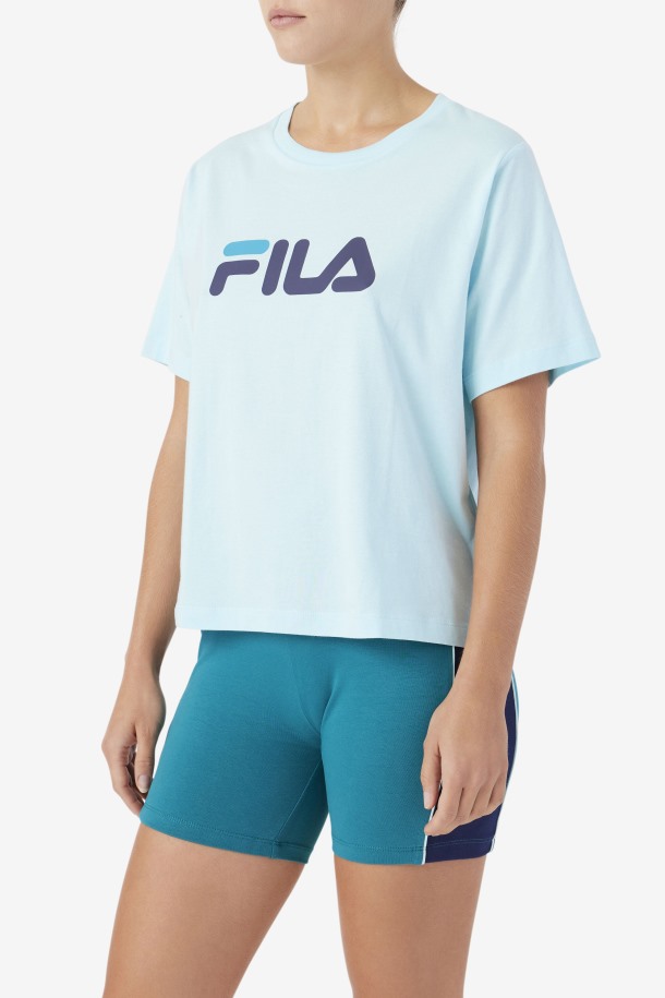 Thea Tee Fila Outlets Agua Helada/azul Marino/bahía De Vizcaya