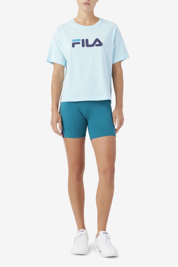 Thea Tee Fila Outlets Agua Helada/azul Marino/bahía De Vizcaya
