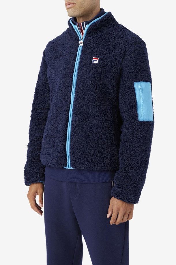 Chaqueta Sherpa Yale Fila Outlets Azul Marino/aquarius