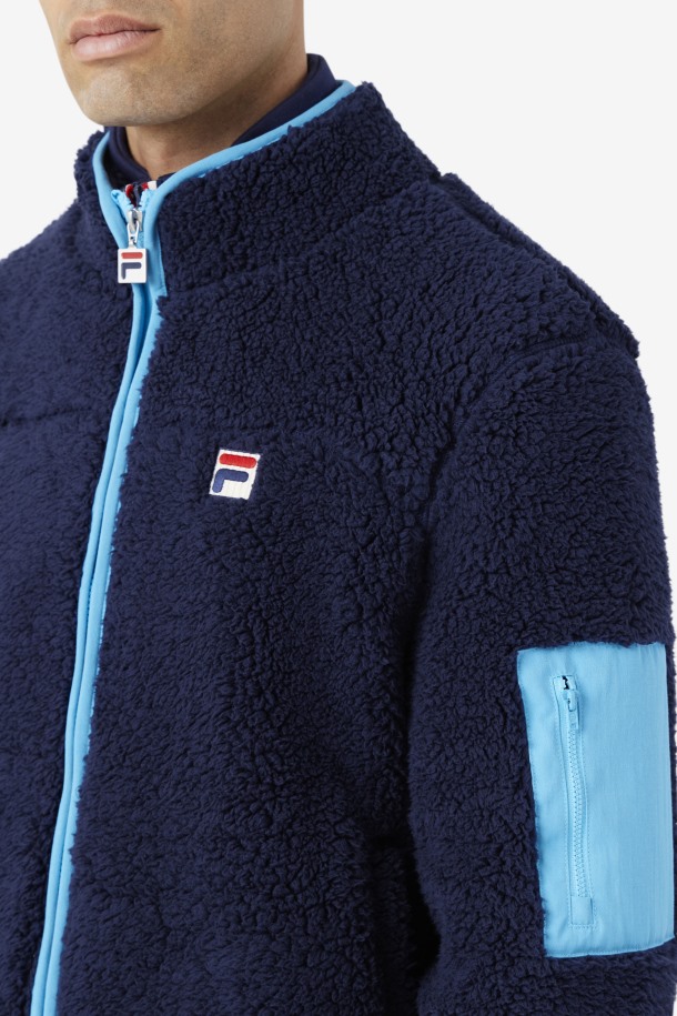 Chaqueta Sherpa Yale Fila Outlets Azul Marino/aquarius