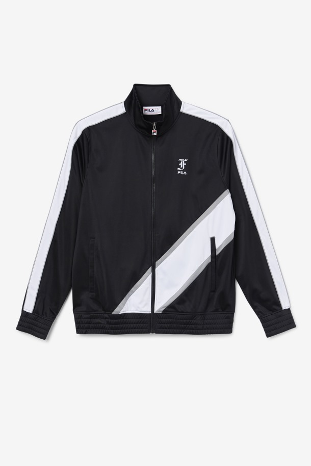 Chaqueta Deportiva Negra/blanca/monument Runi Fila Outlet