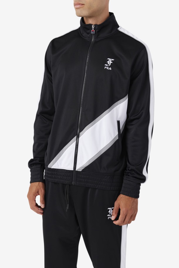 Chaqueta Deportiva Negra/blanca/monument Runi Fila Outlet