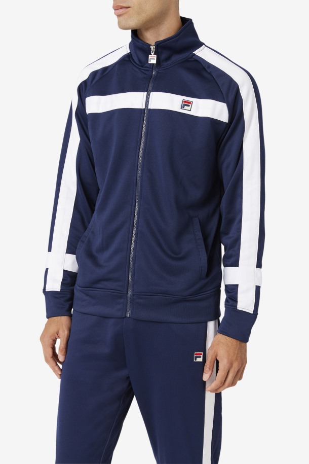 Cola Outlets Azul Marino/blanco Chaqueta Renzo