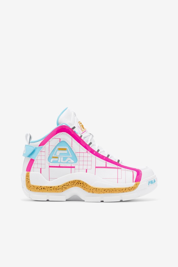 Blanco/rosa Glo/limón Fila Outlet Mujer Grant Hill 2