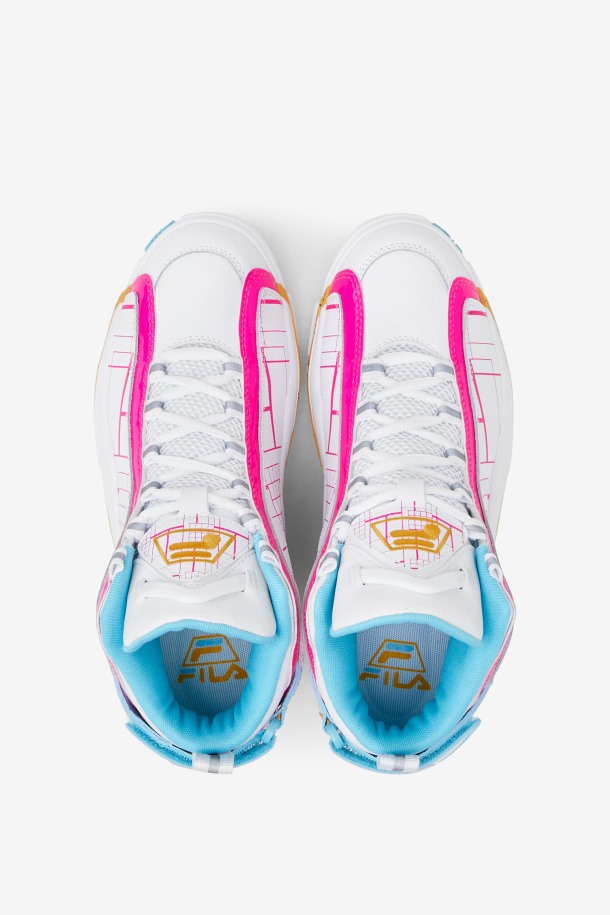 Blanco/rosa Glo/limón Fila Outlet Mujer Grant Hill 2