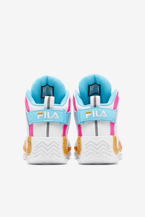 Blanco/rosa Glo/limón Fila Outlet Mujer Grant Hill 2