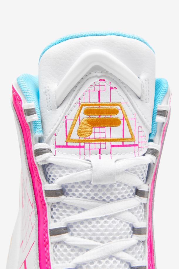 Blanco/rosa Glo/limón Fila Outlet Mujer Grant Hill 2