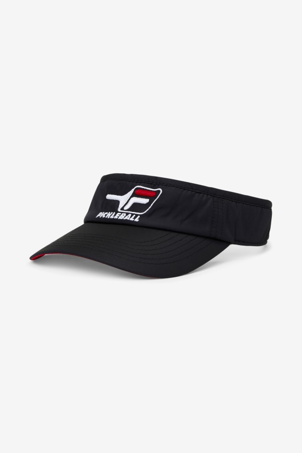 Visera De Pickleball Fila Outlets Negra/roja