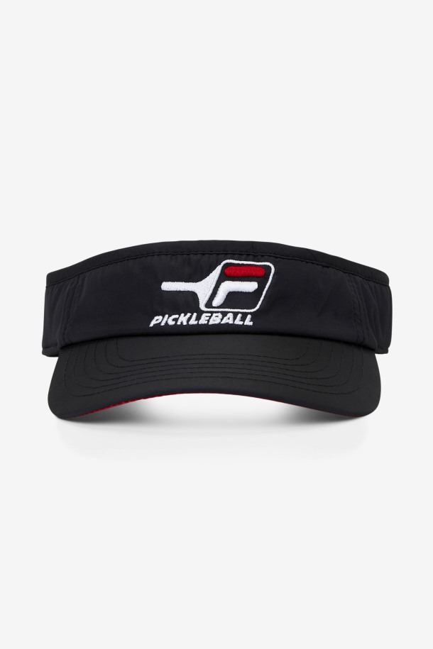 Visera De Pickleball Fila Outlets Negra/roja