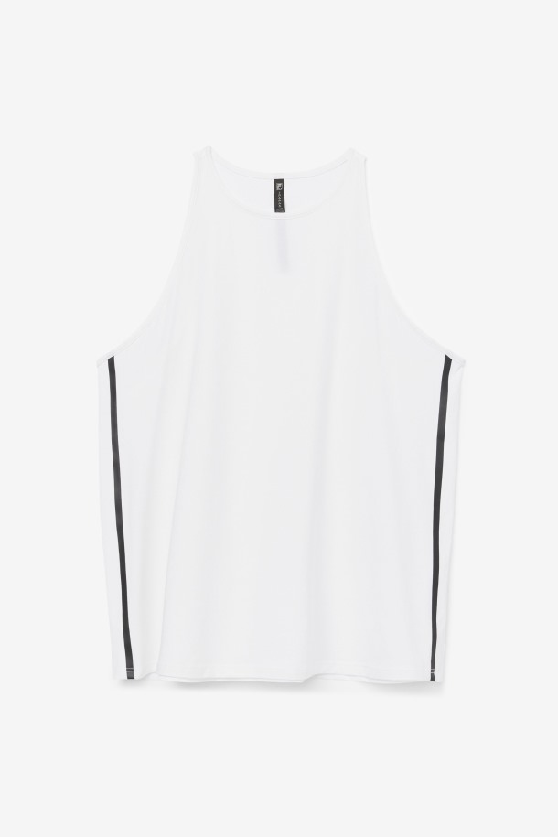 Blanco/blanco Jaspeado/negro Fila Outlets Camiseta Sin Mangas Suelta Fi-lux