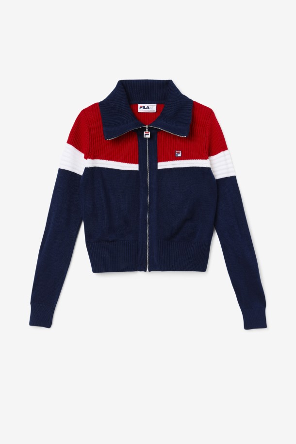 Cárdigan Jill Azul Marino/rojo/blanco Fila Outlets