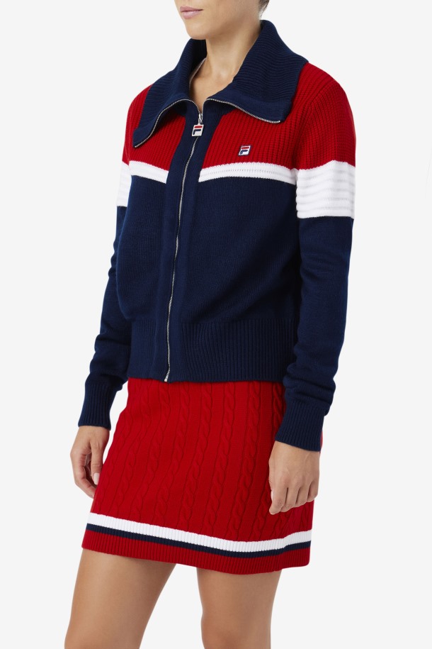 Cárdigan Jill Azul Marino/rojo/blanco Fila Outlets