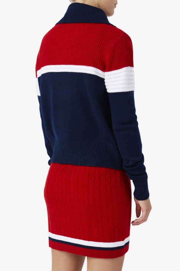 Cárdigan Jill Azul Marino/rojo/blanco Fila Outlets