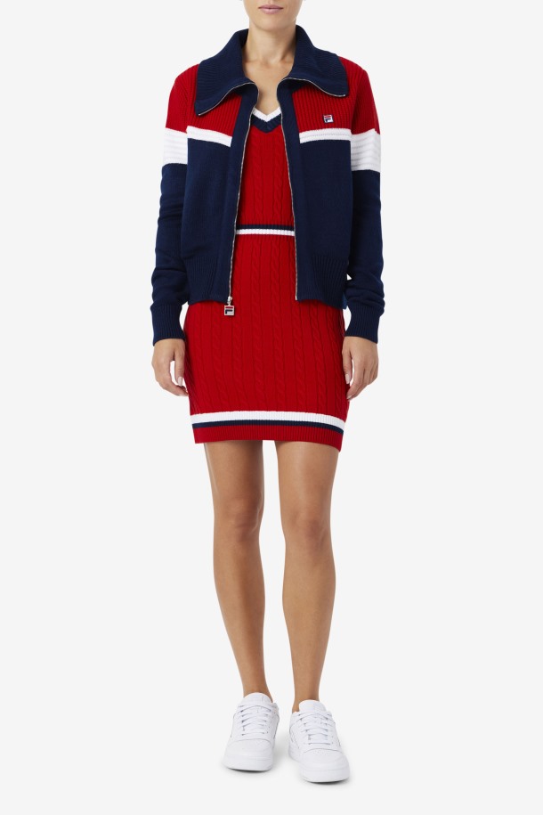 Cárdigan Jill Azul Marino/rojo/blanco Fila Outlets