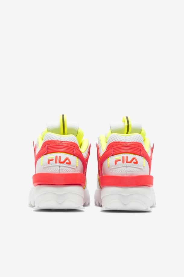 Fila Outlets Blanco/fiery Coral/amarillo Niños Pequeños Disruptor 2 Exp