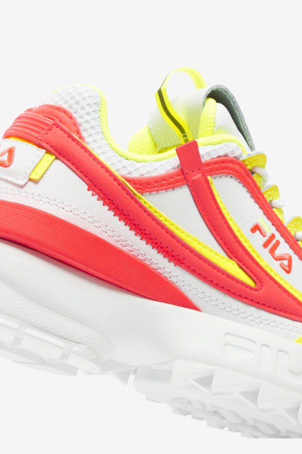 Fila Outlets Blanco/fiery Coral/amarillo Niños Pequeños Disruptor 2 Exp