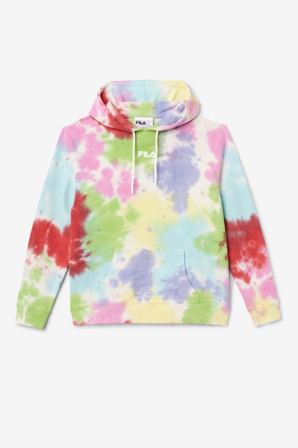 Aerolynn Tie Dye Sudadera Con Capucha Fila Outlets Verde/blanco/bígaro/rojo