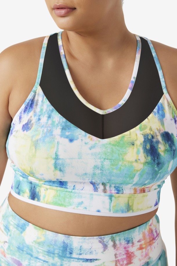 Sujetador Uplift Racerback Tie Dye/negro/blanco Fila Outlet