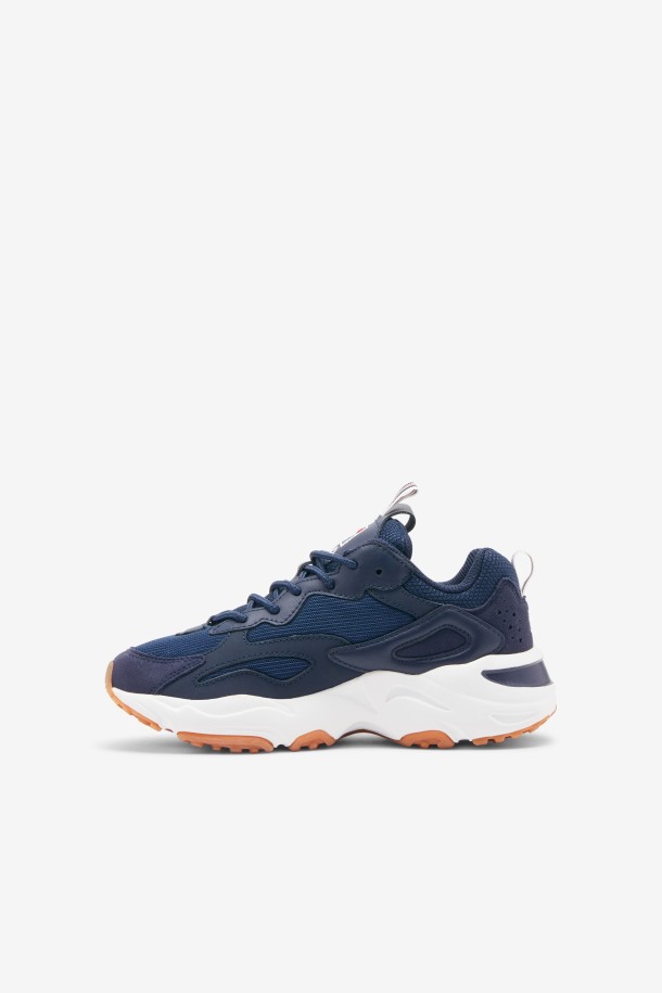 Niños Grandes Ray Tracer Azul Marino/blanco/rojo Fila Outlet