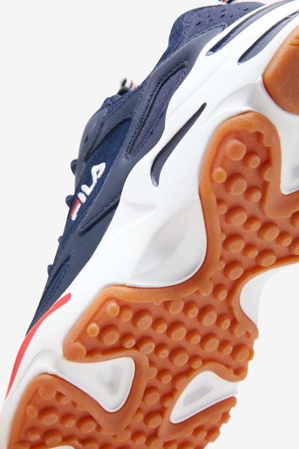 Niños Grandes Ray Tracer Azul Marino/blanco/rojo Fila Outlet