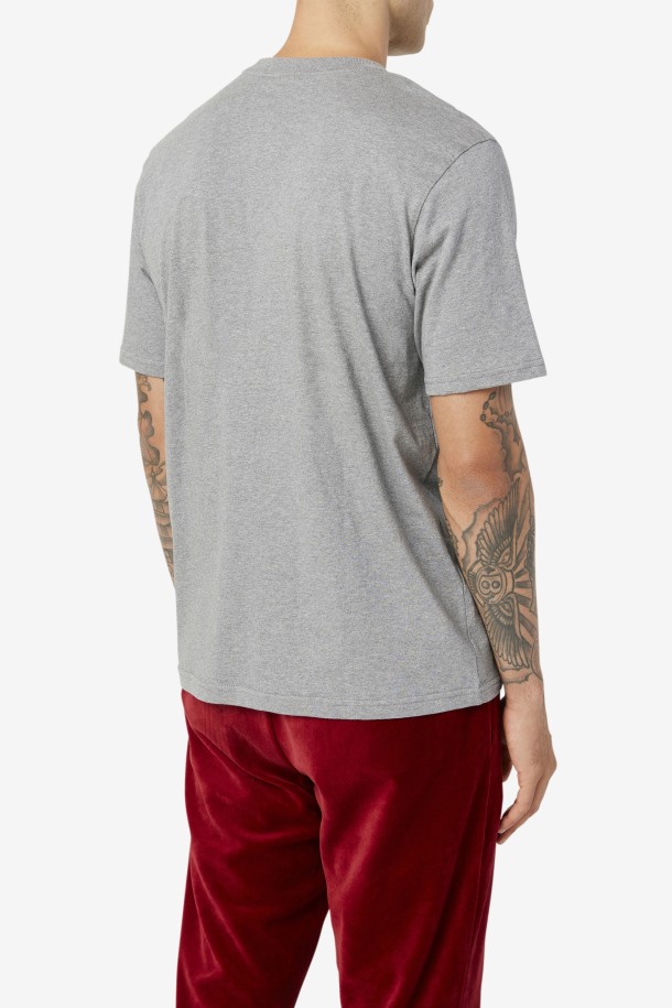 Camiseta Fila Outlets Borough Jaspeado/azul Marino/rojo