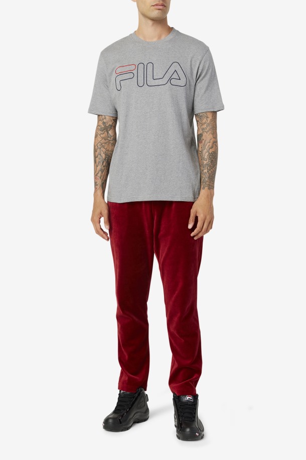 Camiseta Fila Outlets Borough Jaspeado/azul Marino/rojo