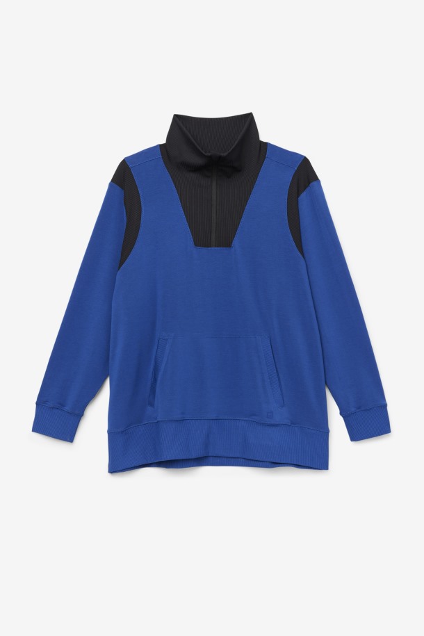 Fi-lux Media Cremallera Fila Outlet Azul Peonía/negro