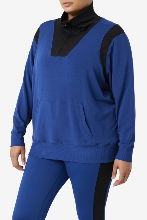 Fi-lux Media Cremallera Fila Outlet Azul Peonía/negro