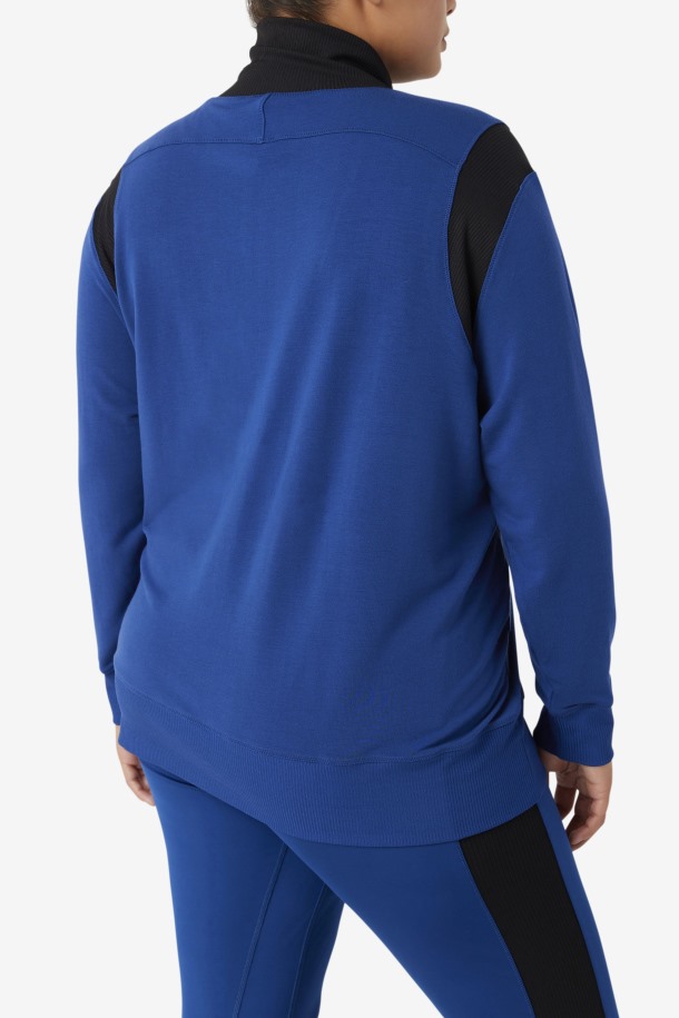 Fi-lux Media Cremallera Fila Outlet Azul Peonía/negro