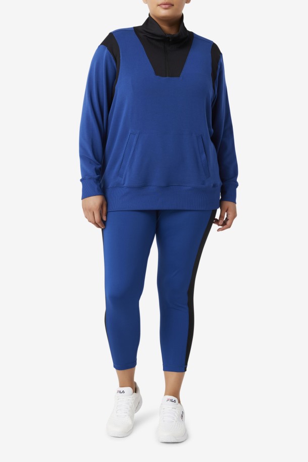 Fi-lux Media Cremallera Fila Outlet Azul Peonía/negro