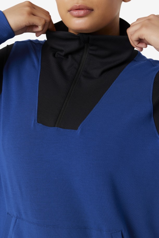 Fi-lux Media Cremallera Fila Outlet Azul Peonía/negro