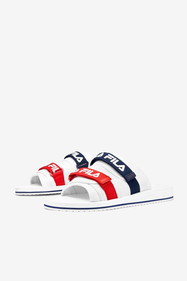 Blanco/azul Marino/rojo Fila Outlet Hombre Utilitario Silde