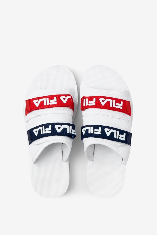 Blanco/azul Marino/rojo Fila Outlet Hombre Utilitario Silde