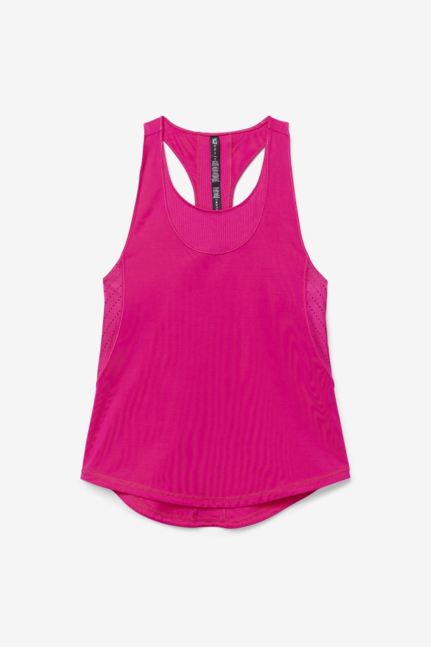 Fila Outlets Brtpink Uplift Camiseta Sin Mangas Con Espalda Cruzada Texturizada