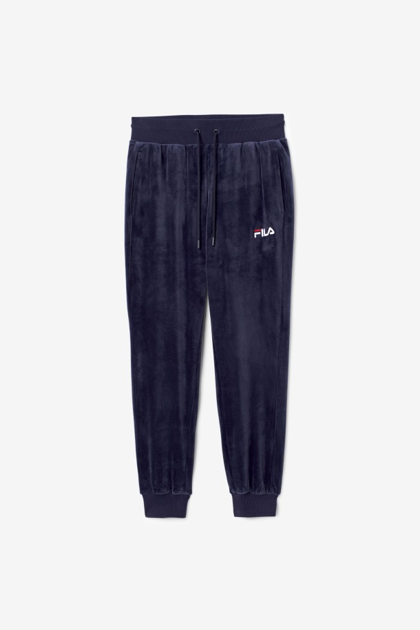 Azul Marino Zura Terciopelo Jogger Cola Puntos De Venta