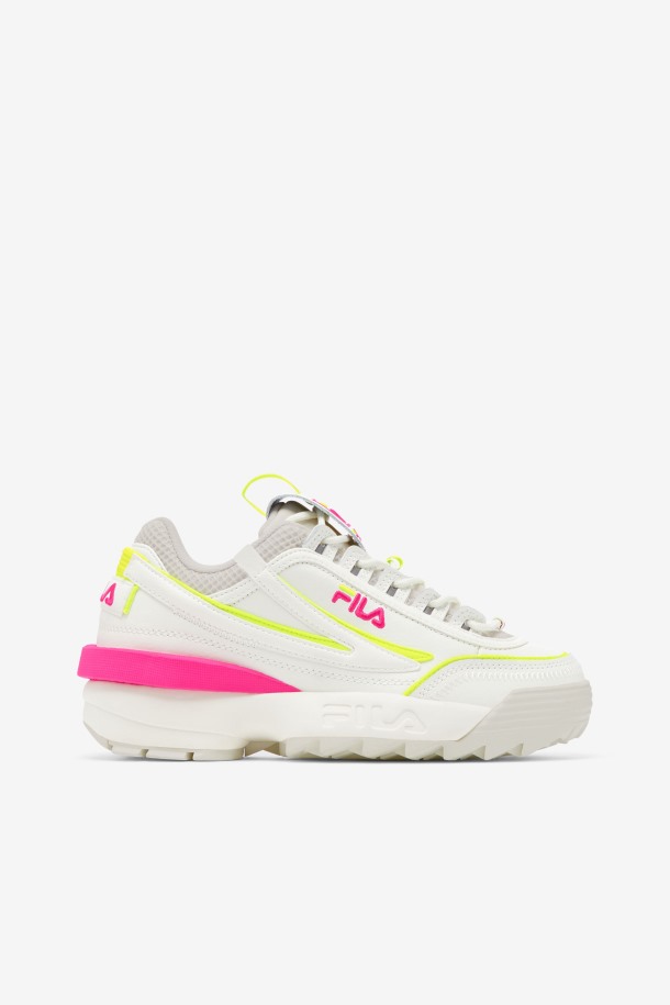Zapatillas Fila Mujer Disruptor 2 Exp Blanco/blanco Arena/rosa Glo