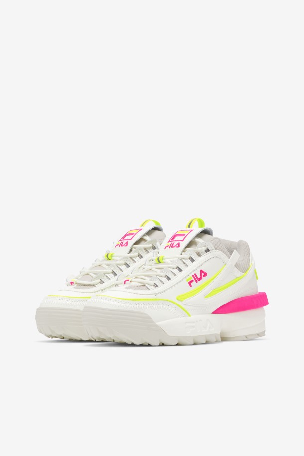 Zapatillas Fila Mujer Disruptor 2 Exp Blanco/blanco Arena/rosa Glo