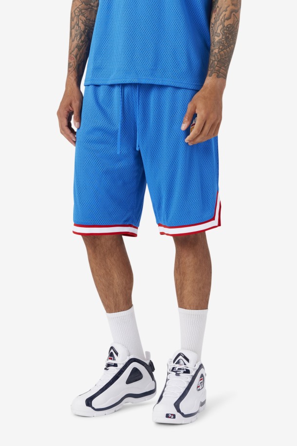 Pantalón Corto De Baloncesto Ovi Azul/blanco/rojo/dorado Fila Outlet Online