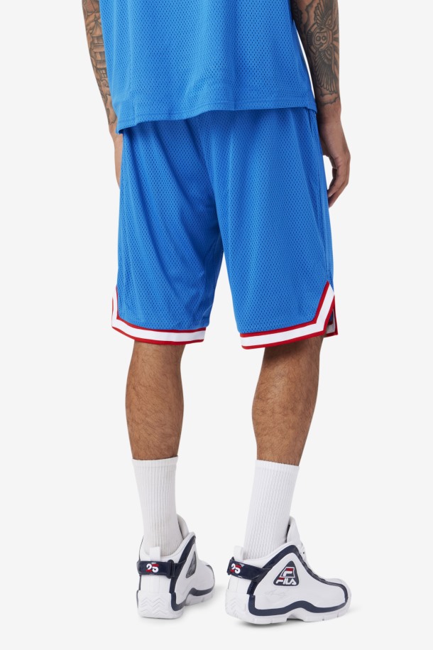 Pantalón Corto De Baloncesto Ovi Azul/blanco/rojo/dorado Fila Outlet Online